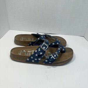 Target Navy Star-Print Buckle Slide Sandals